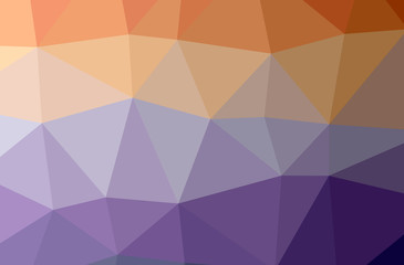 Illustration of abstract Orange, Purple horizontal low poly background. Beautiful polygon design pattern.