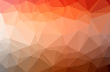 Illustration of abstract Orange horizontal low poly background. Beautiful polygon design pattern.