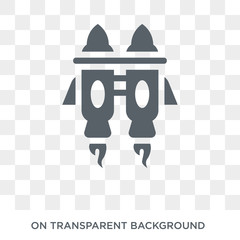 Jet pack icon. Jet pack design concept from Astronomy collection. Simple element vector illustration on transparent background.