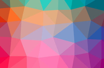 Illustration of abstract Blue, Green, Red horizontal low poly background. Beautiful polygon design pattern.