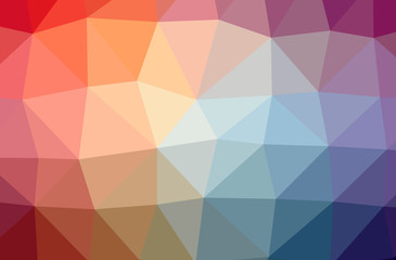 Illustration of abstract Blue, Red horizontal low poly background. Beautiful polygon design pattern.