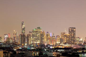 bangkok night city scape