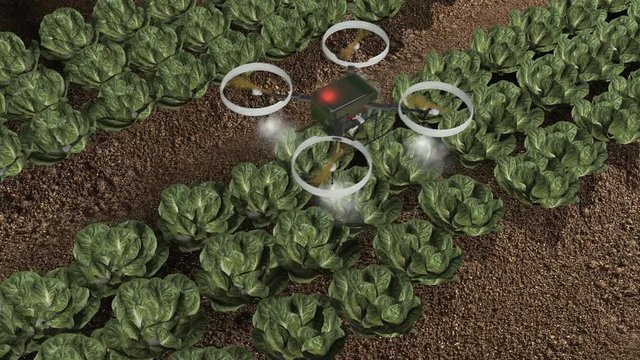Artist rendering agricultural robotic drone