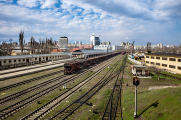 Obraz premium view of the railway station