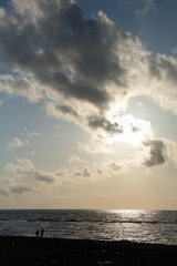 Naklejka premium 光る海