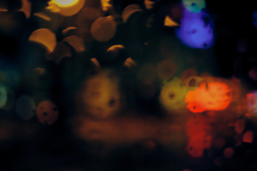 Obraz na płótnie Canvas Abstract circular bokeh background of night light