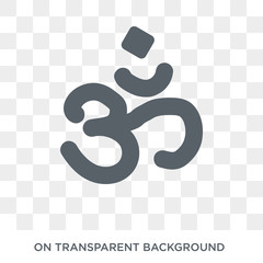 Hinduism icon. Trendy flat vector Hinduism icon on transparent background from Religion collection. High quality filled Hinduism symbol use for web and mobile
