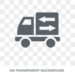 Moving truck icon. Moving truck design concept from  collection. Simple element vector illustration on transparent background.