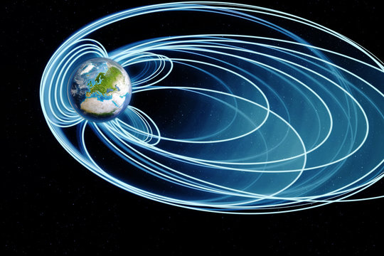 Magnetosphäre des Planeten Erde - - Elements of this image furnished by NASA