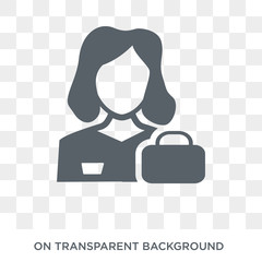 Office worker  icon. Trendy flat vector Office worker  icon on transparent background from Professions collection. High quality filled Office worker  symbol use for web and mobile