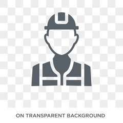Civil Engineer icon. Trendy flat vector Civil Engineer icon on transparent background from Professions collection. High quality filled Civil Engineer symbol use for web and mobile