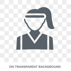athlete icon. Trendy flat vector athlete icon on transparent background from Professions collection. High quality filled athlete symbol use for web and mobile