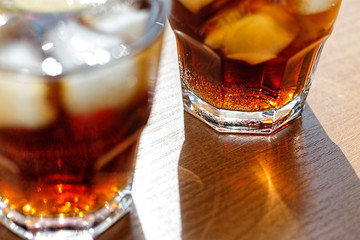 Rum, Cola, Cuba Libre, alcohol, ice, rum, glass, cocktail, refreshment, lime, cuba,