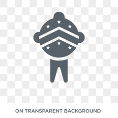 Vote badge for political elections icon. Vote badge for political elections design concept from Political collection. Simple element vector illustration on transparent background.