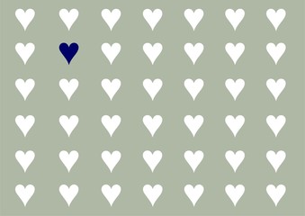 Cute postcard, love, 14 february, heart
