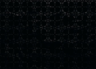 Black abstract background with plant ornament