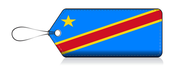 Democratic republic of the Congo flag , Label of  Product made in congo © VectorPart