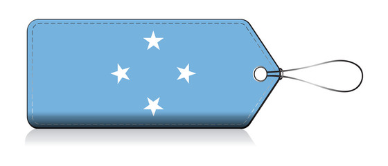 Micronesia flag , Label of  Product made in micronesia, Micronesian © VectorPart