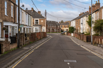 Fototapeta na wymiar Houses in a street in Taunton, Somerset, England, UK