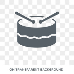 Snare drum icon. Snare drum design concept from Music collection. Simple element vector illustration on transparent background.