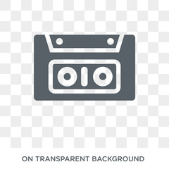 Radio cassette icon. Radio cassette design concept from  collection. Simple element vector illustration on transparent background.