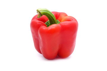 Red Capsicum. Isolated on white background. (Food ingredients : Fresh and delicious)