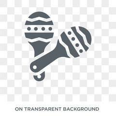 Maraca icon. Maraca design concept from  collection. Simple element vector illustration on transparent background.