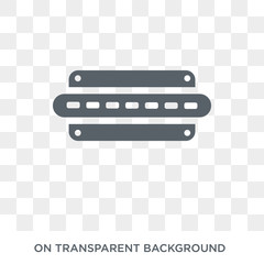 Harmonica icon. Harmonica design concept from Music collection. Simple element vector illustration on transparent background.