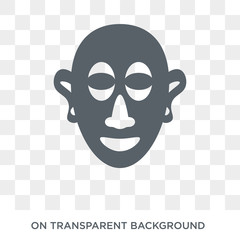 african Mask icon. african Mask design concept from Museum collection. Simple element vector illustration on transparent background.