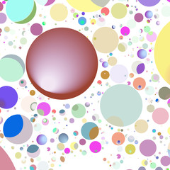 Multicolored geometric circle abstract background seamless pattern