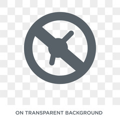 No waiting icon. Trendy flat vector No waiting icon on transparent background from Maps and Locations collection. High quality filled No waiting symbol use for web and mobile