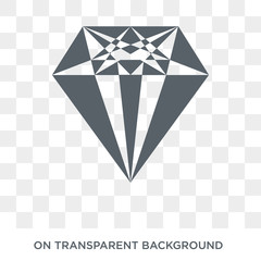 Gemstone icon. Trendy flat vector Gemstone icon on transparent background from Luxury collection. High quality filled Gemstone symbol use for web and mobile