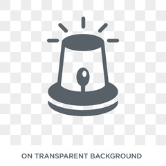 Siren icon. Trendy flat vector Siren icon on transparent background from law and justice collection. High quality filled Siren symbol use for web and mobile