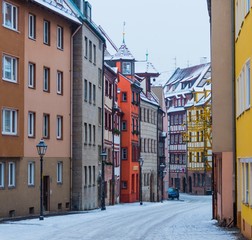 Weißgerbergasse Nürnberg Schnee Winter