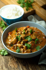 Chicken curry with fresh cilantro