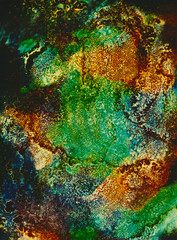 Fractal design texture wallpaper green pink yellow