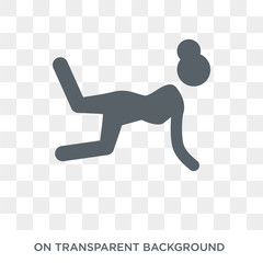 Women Fitness icon. Trendy flat vector Women Fitness icon on transparent background from Ladies collection. High quality filled Women Fitness symbol use for web and mobile