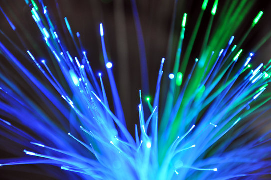 Blue and green light fiber