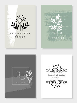 Botanical Design Card Templates