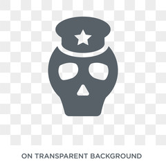 Skull Army icon. Skull Army design concept from Army collection. Simple element vector illustration on transparent background.