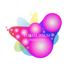 Set of beautiful elements, abstract gradient figure for a card, banner. Beautiful vector design for business cards, pictures, invitations, gift cards, flyers, brochures, greeting cards