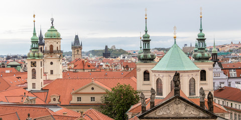 Prague rooftops. Golden City of a Thousand Spires, Czech Republic