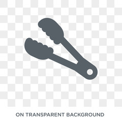 tongs icon. tongs design concept from Kitchen collection. Simple element vector illustration on transparent background.