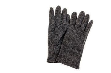 women's gloves on a white background,