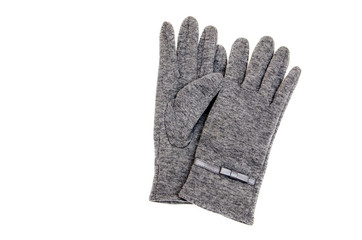 women's gloves on a white background,