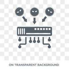 Naklejka premium internet Attack icon. Trendy flat vector internet Attack icon on transparent background from Internet Security and Networking collection. High quality filled internet Attack symbol use for web and