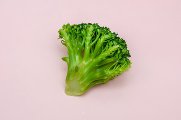 broccoli sprig lies on the table, asparagus cabbage