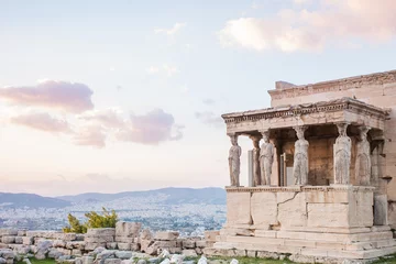 Foto op Plexiglas Detail van Erechteion in Akropolis van Athene, Griekenland © kite_rin