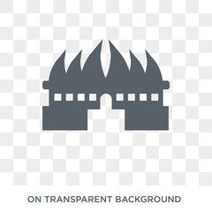 Lotus temple icon. Trendy flat vector Lotus temple icon on transparent background from india collection. High quality filled Lotus temple symbol use for web and mobile