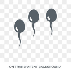 Two Spermatozoon icon. Trendy flat vector Two Spermatozoon icon on transparent background from Human Body Parts collection. High quality filled Two Spermatozoon symbol use for web and mobile